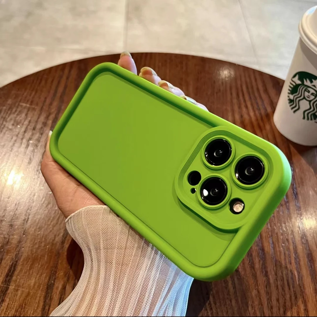 芥末绿磨砂多巴胺苹果14手机壳iphone14promax防摔13全包12pro套