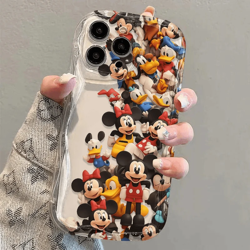 米奇公仔适用苹果15/14/13IPhone12PROMAX手机壳11全包防摔XR卡通