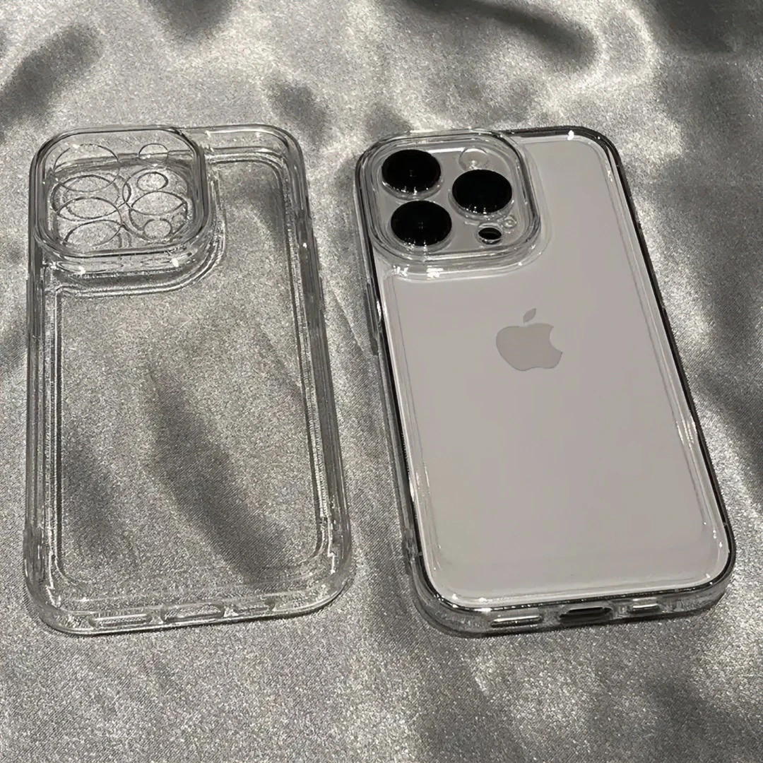 爆款高级简约透明适用苹果13手机壳14新款15硅胶12全包保护套防摔