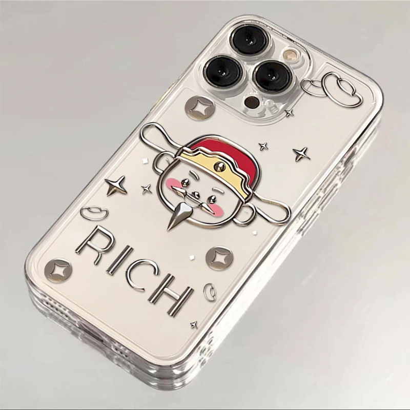 壳匠红帽财神爷苹果14promax手机壳iPhone15防摔13全包12简约11软