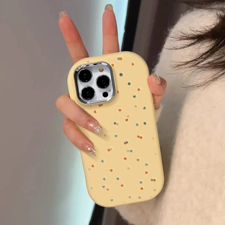 满屏小爱心点点适用苹果15promax手机壳iPhone14创意12个性13简约