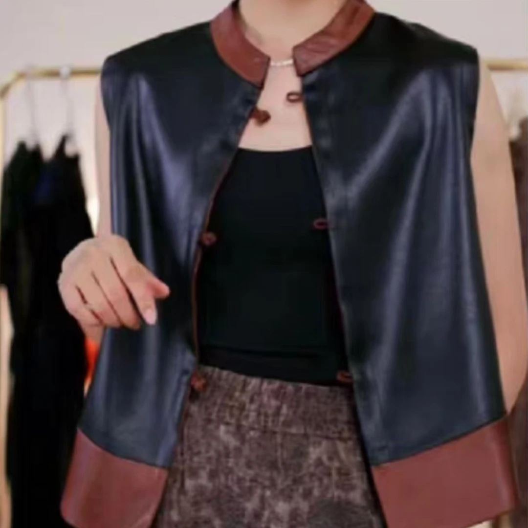 网红香云重缎中式复古重工休闲国潮时尚重磅双面无袖马甲36