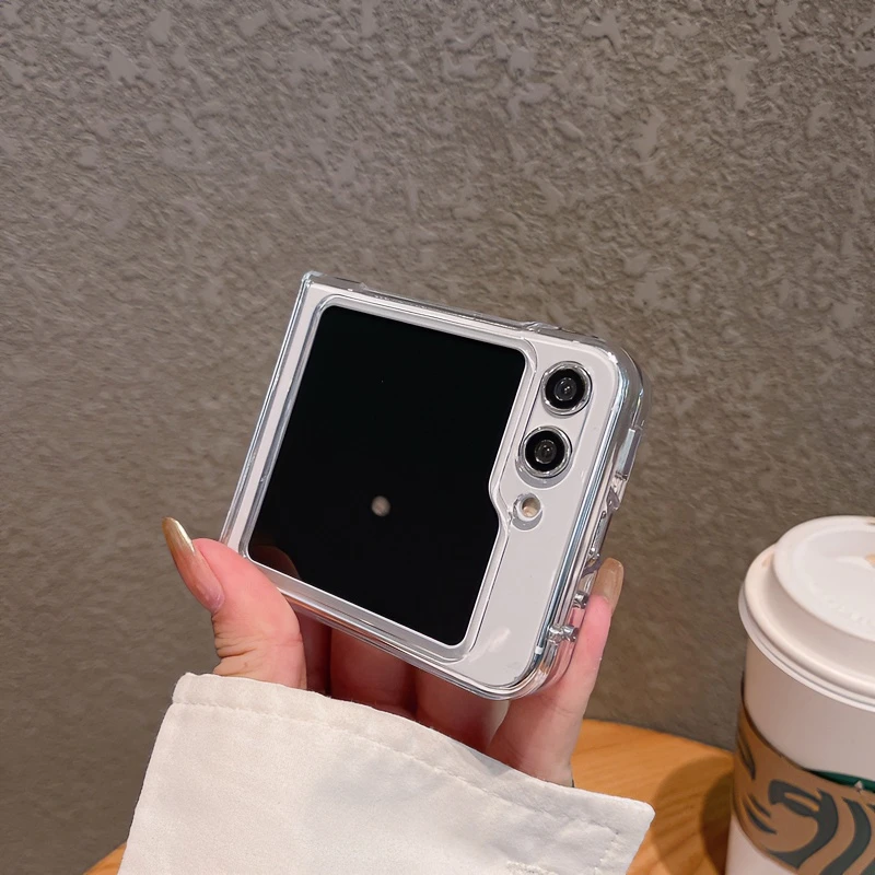 适用三星zflip5手机壳ZFlip4折叠屏Zflip3保护套磨砂透明创意简约