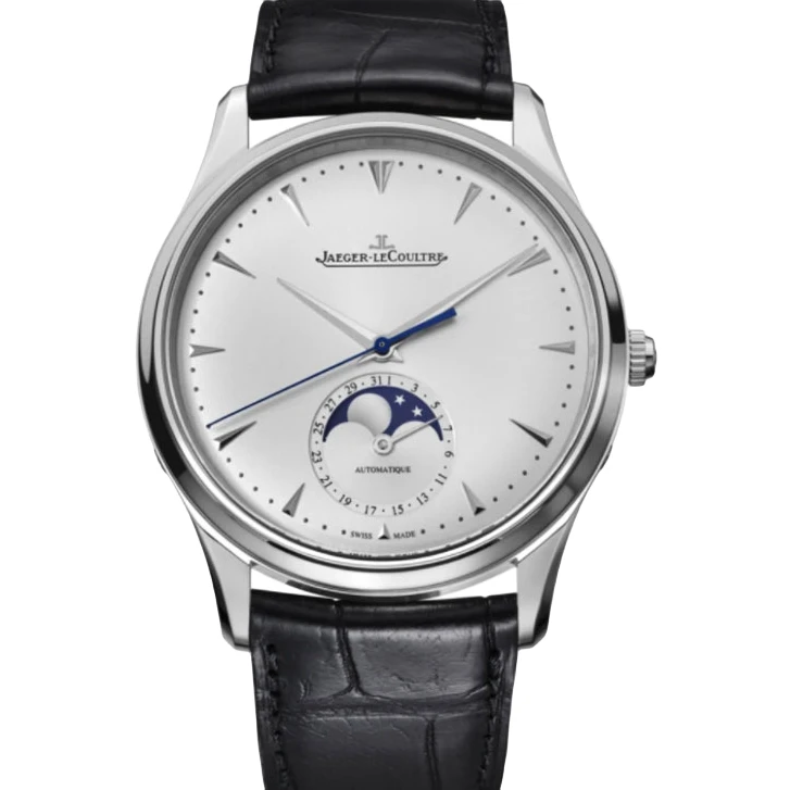 95新 Jaeger-LeCoultre/积家 月相1368420/精钢机械39mm钢陀/单表