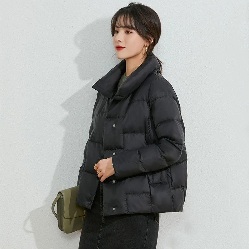 【新粉福利】小个子楼梯款羽绒服女2023年冬季新款白鸭绒短款外套