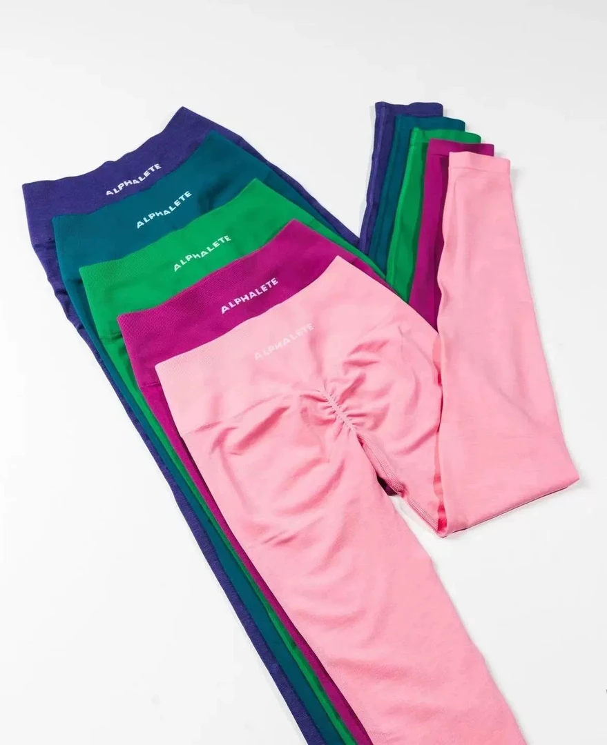 alphalete 女士高腰紧身蜜桃修身长裤