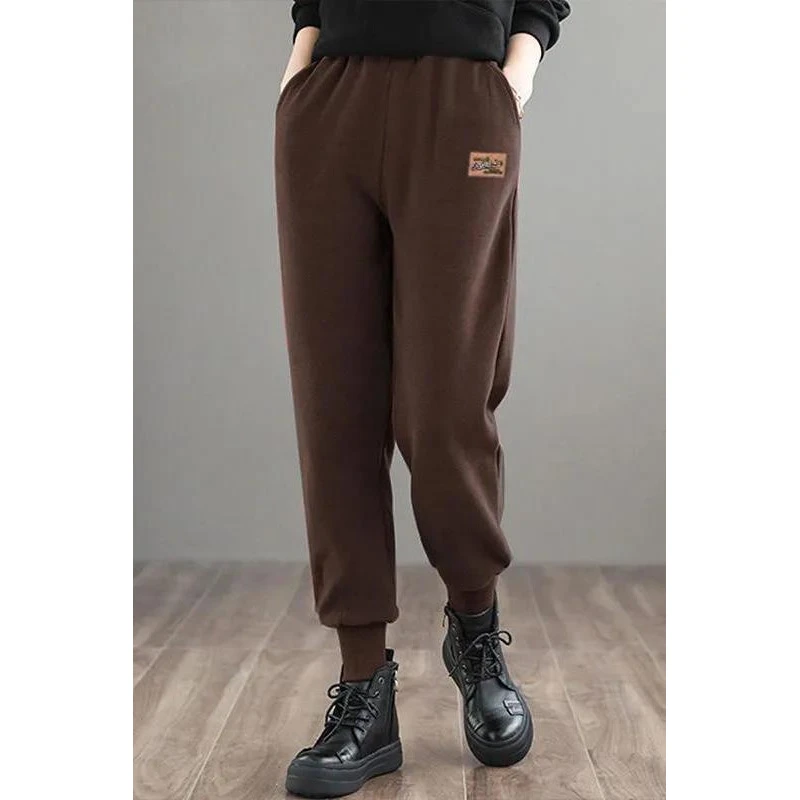 裤子女2024秋冬新款运动裤韩版宽松显瘦束脚休闲哈伦卫裤百搭潮流