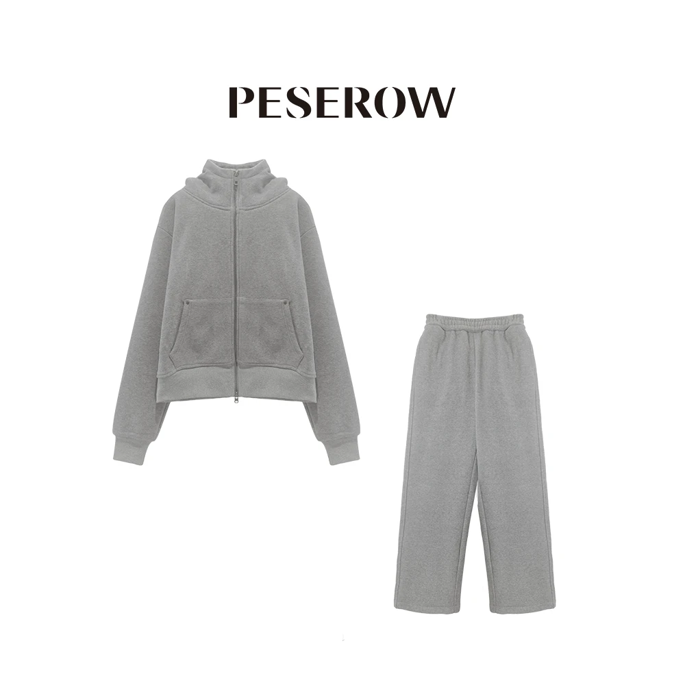 运动风洋气设计时尚百搭加绒加厚套装