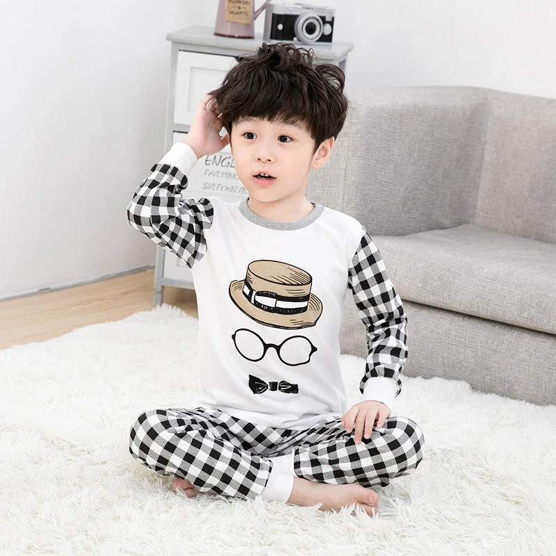100%棉男童秋衣秋裤儿童纯棉内衣套装男孩春秋冬薄款线衣全棉睡衣