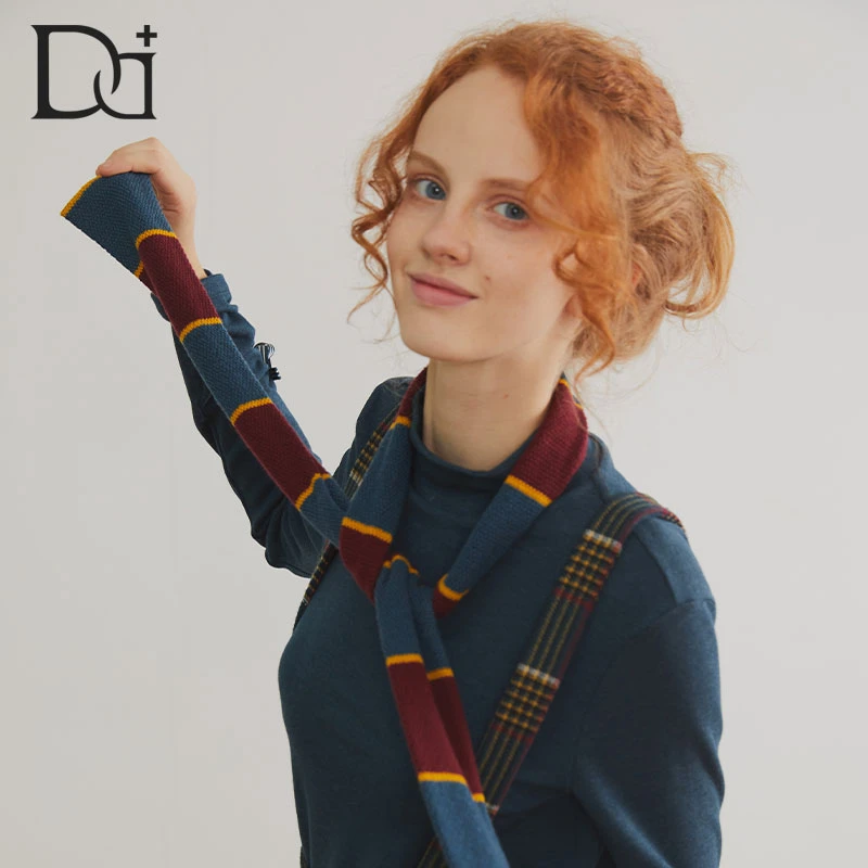 Dd+迪迪加冬款蓝绿色针织打底衫女时尚可爱复古法式学院风长袖