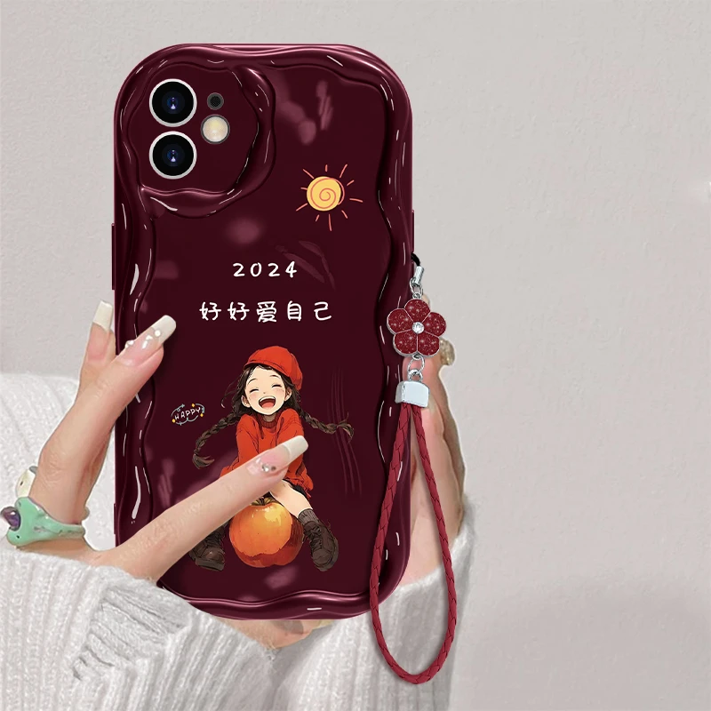 适用于苹果11好好爱自己手机壳iPhone11奶油纹硅胶全包女款防摔壳