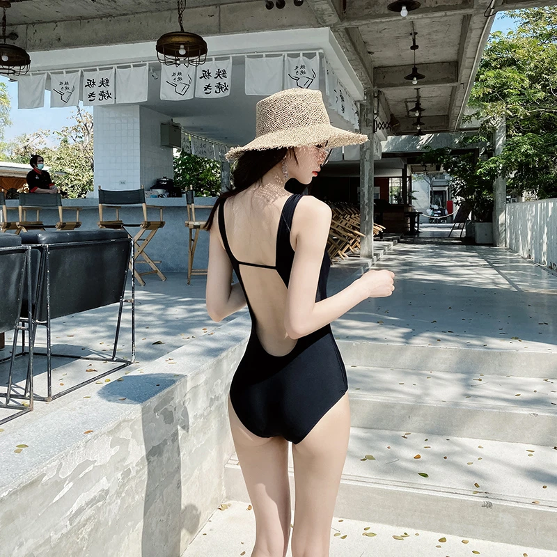 BUNNYBUMS2022新款性感高叉式泳衣女款网红显瘦遮肚ins风比基尼