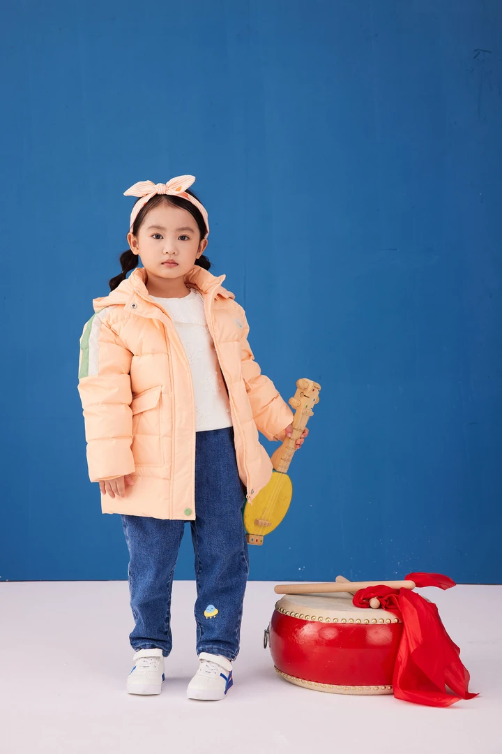 PEPCO/小猪班纳261471142童带帽中长款羽绒服P708-123-127