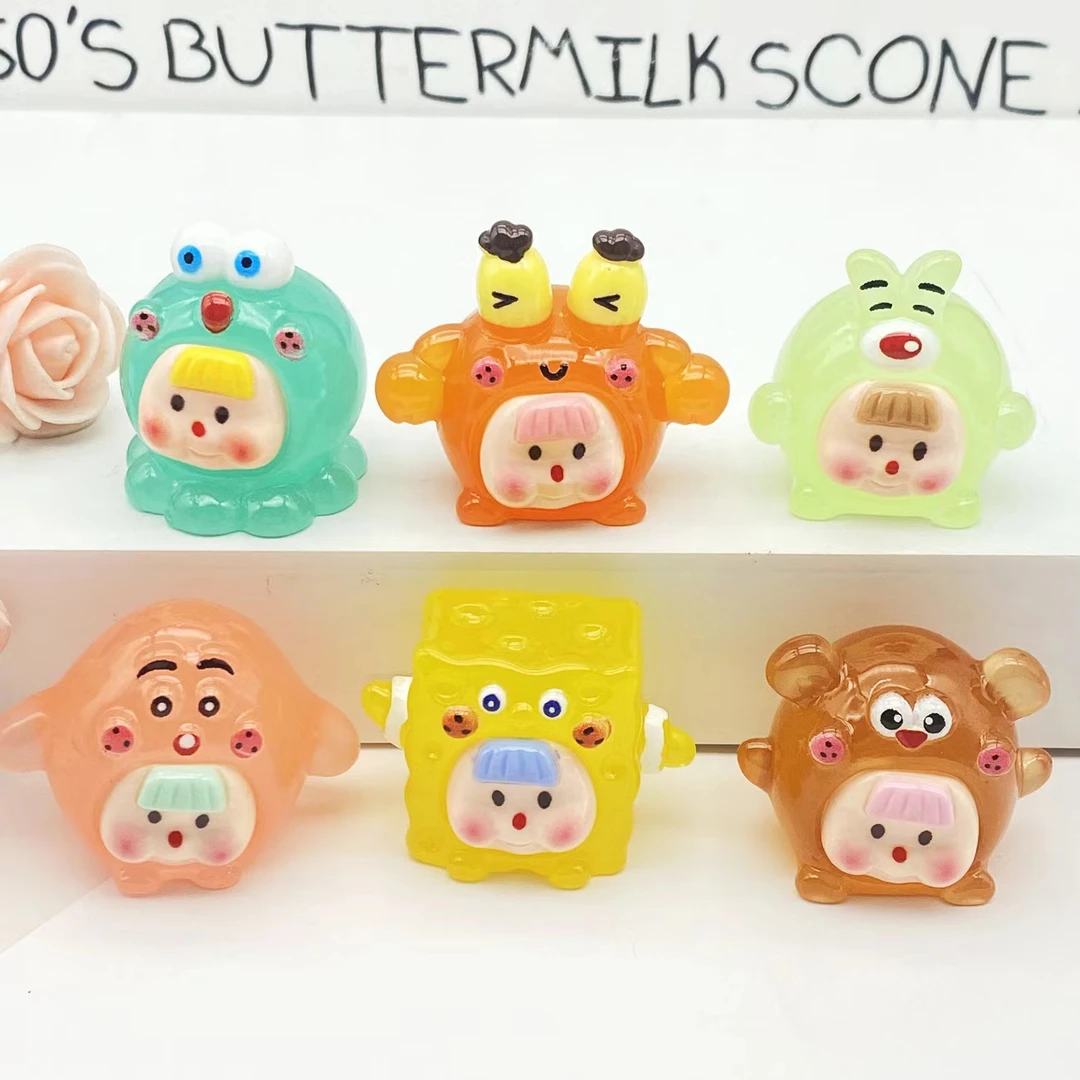 【清货】夜光大号海绵宝宝萌粒摆件可爱树脂diy