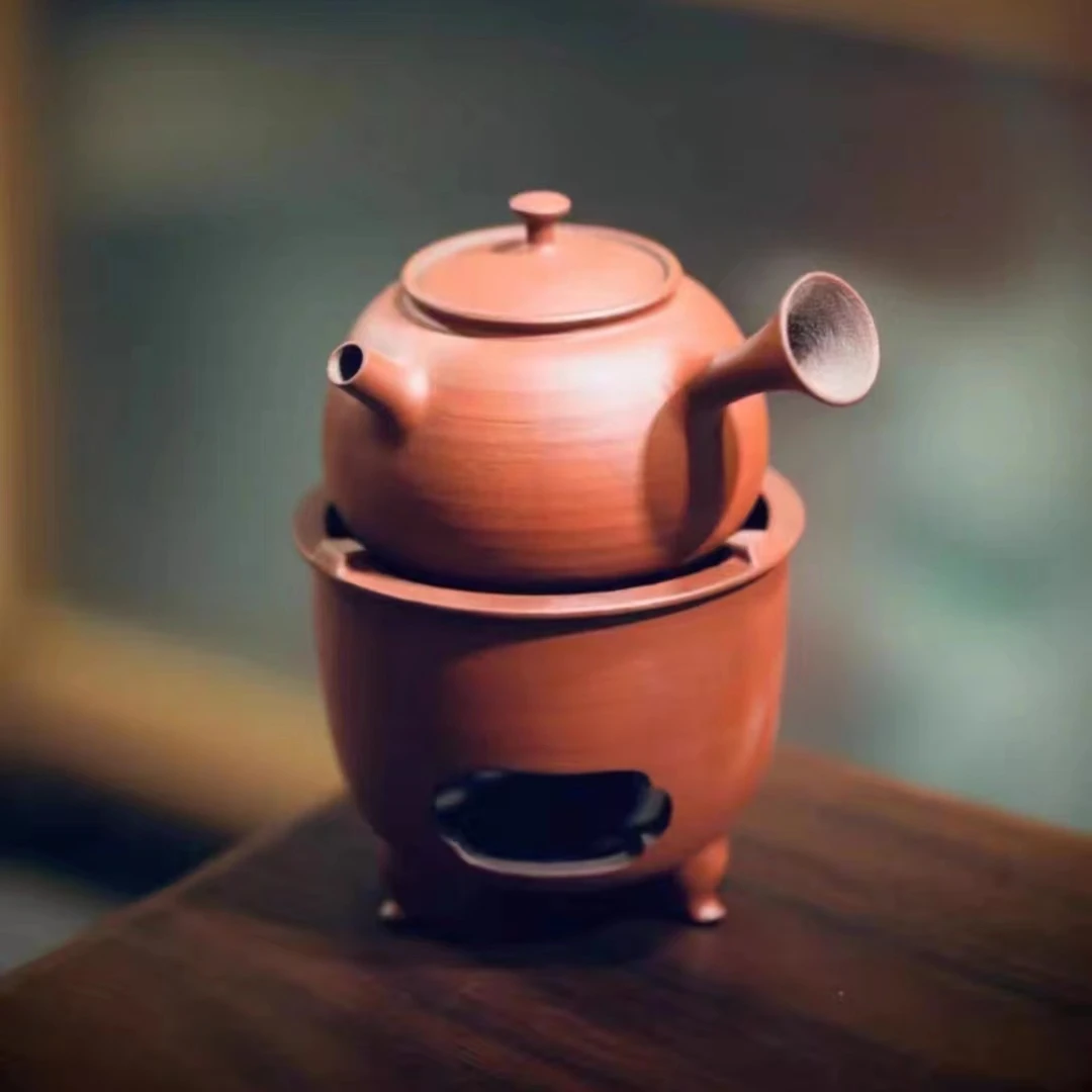 ls13霖松堂无为大红煮茶套组中式粗陶陶瓷便携全手工家用200cc