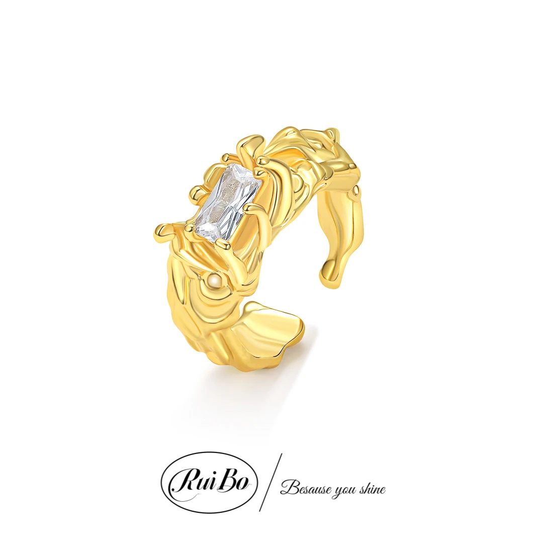 铜合金戒指 RuiBo首饰/小众设计轻奢个性戒指