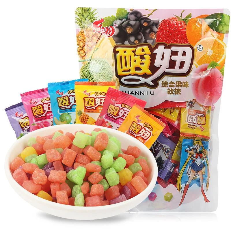 (小扬哥推荐)乐潮酸妞软糖水果糖混合味qq糖果宿舍必备小零食糖果