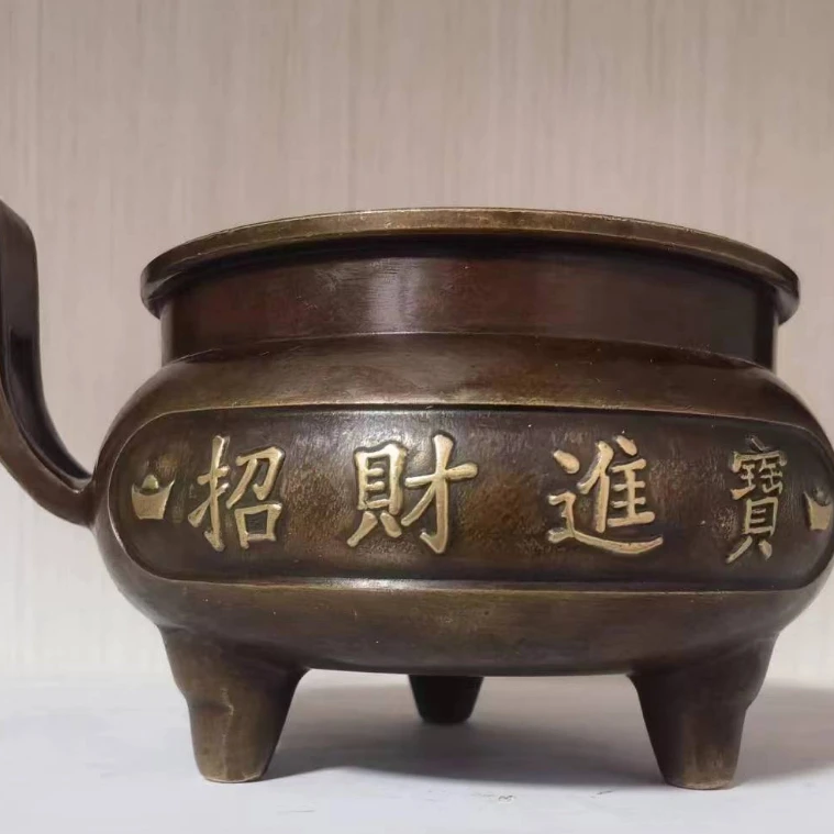 闪购链接纯铜鎏金金玉满堂香炉熏香炉室内烧香铜香炉铜器铜炉家用