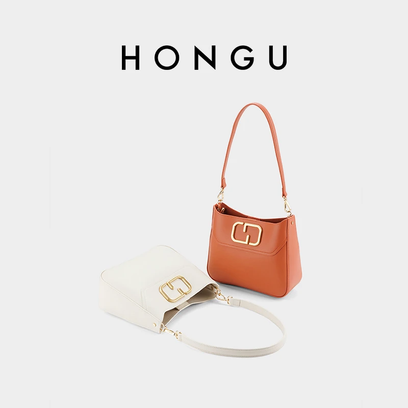 HONGU/红谷【金标高货】轻奢水桶包单肩包斜挎包斜挎女士包百搭