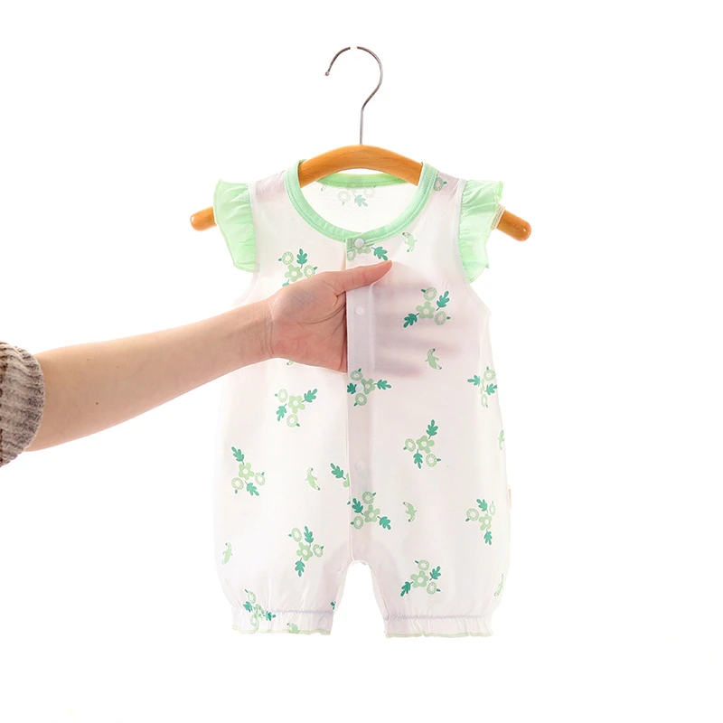 宝宝连体衣婴儿衣服全棉新生儿哈衣夏季短袖睡衣爬爬外出服装批发