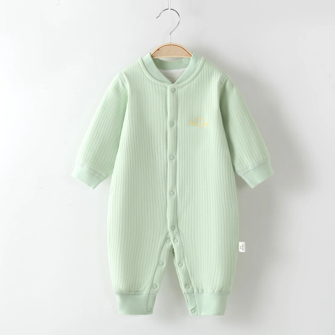 婴幼儿秋冬2024新款A类新生儿连体衣40克薄棉秋冬保暖长袖哈衣