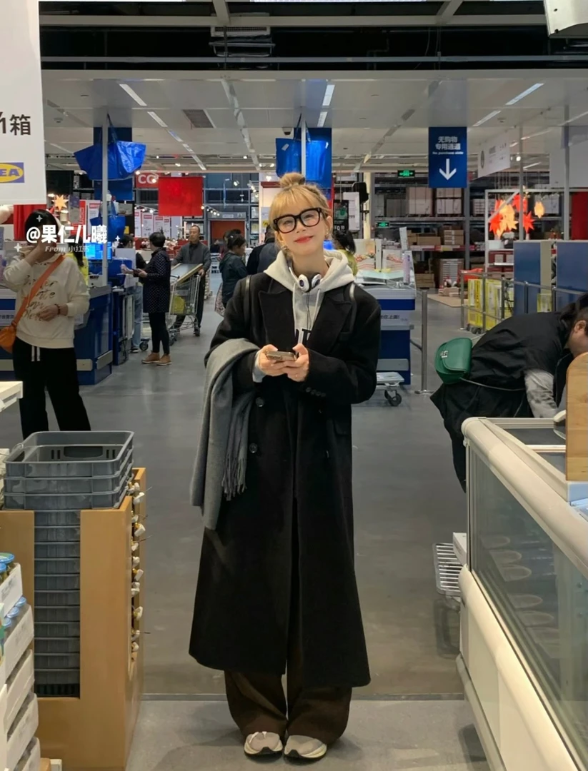 【首尔初雪】2025秋冬新款韩版大衣直筒加棉加厚【2.0】羊毛呢大衣公