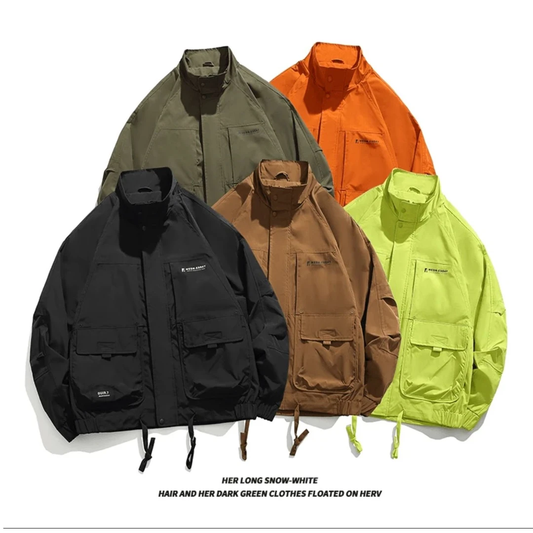 【户外山系】2024秋冬时尚潮流立领多口袋冲锋衣外套61023