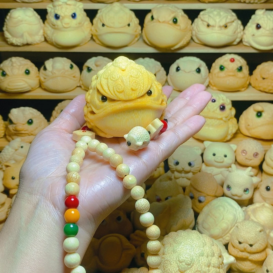 一**沉官帽金蟾+珠链配饰+油+刷