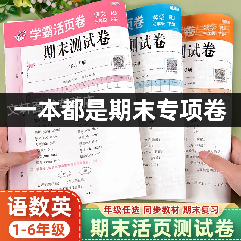 2024期末测试卷活页卷期末卷专项人教版一二三四五六年级下册
