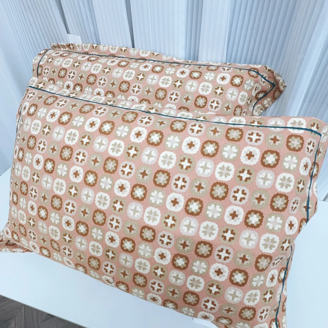 亲肤棉双层纱枕套--如意粉48*74一对