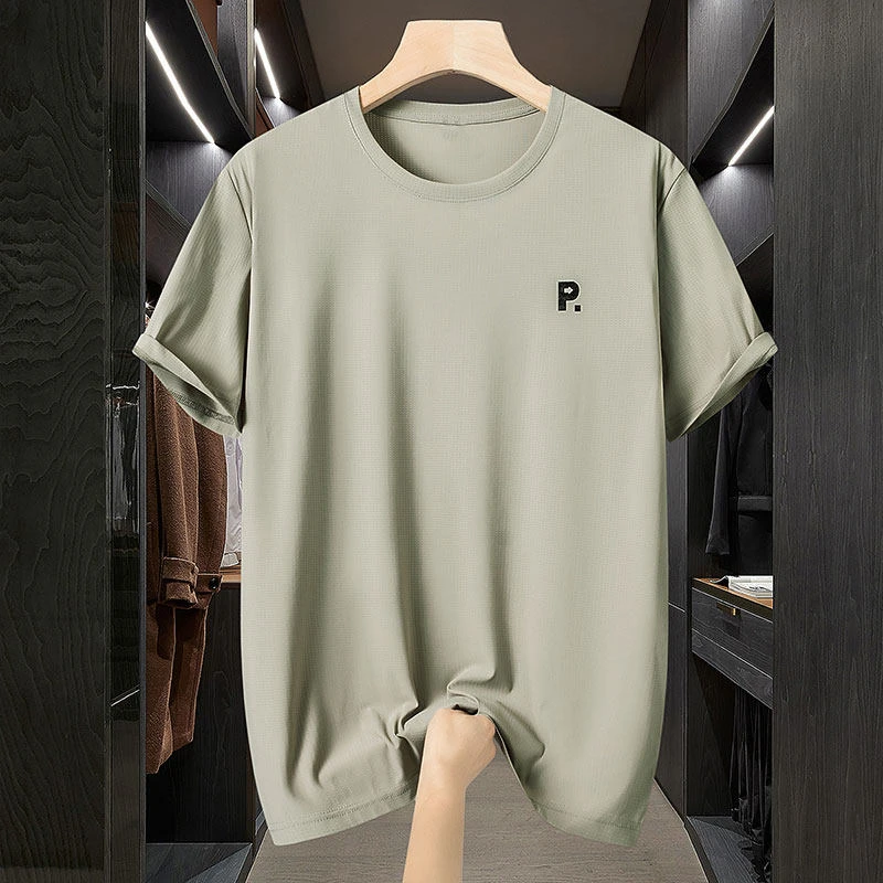 男装T恤高考毕业季大码男士休闲夏季半袖新款高弹力舒适2201
