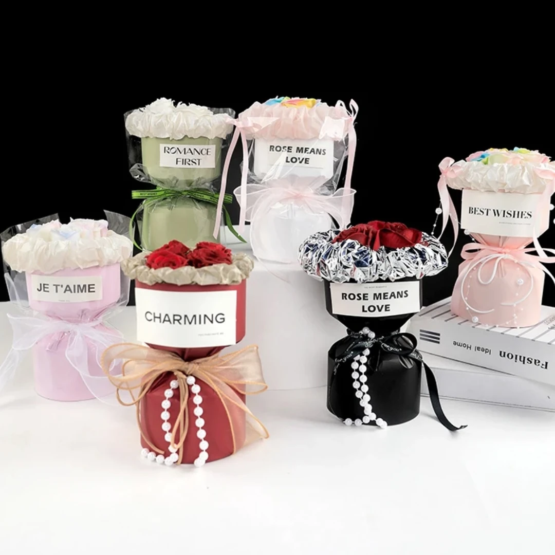 礼悦新款迷你韩风初恋一体式定型片鲜花包装材料diy鲜花包装资材