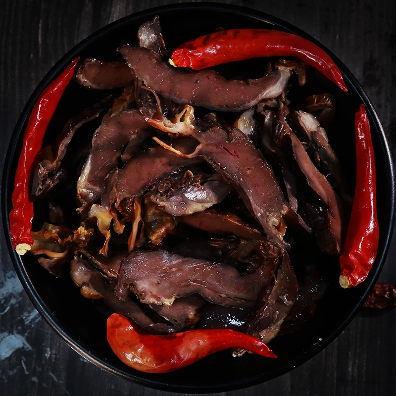 腊猪心6个正宗宁乡本地农家烟熏谷糠熏制腊猪心