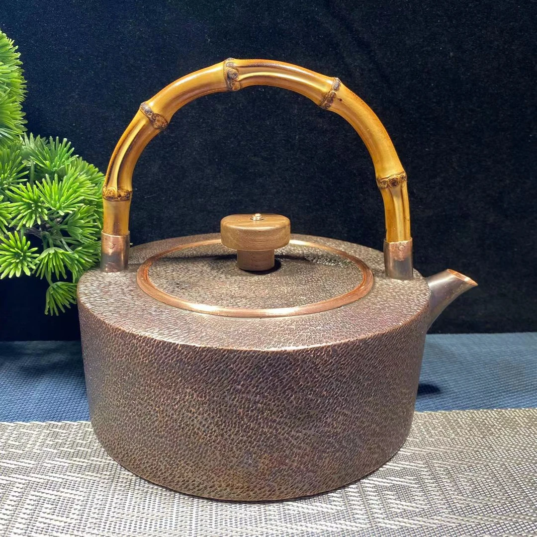 茶壶 太平天下铜煮水壶1.25升纯铜 烧水壶 全手工锻打 紫铜壶