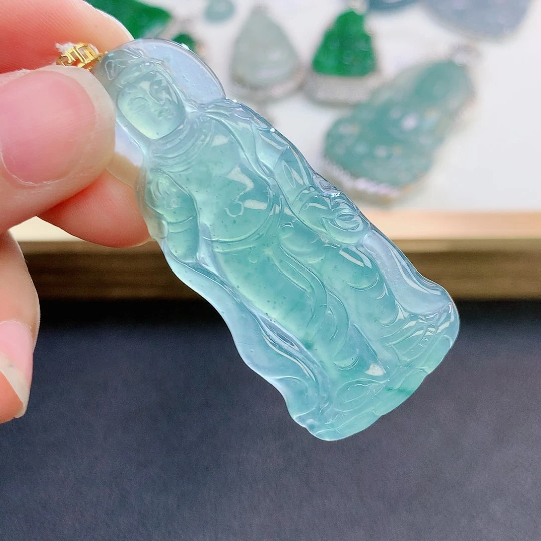 【闪购商品】翡翠颈饰18K金镶嵌翡翠