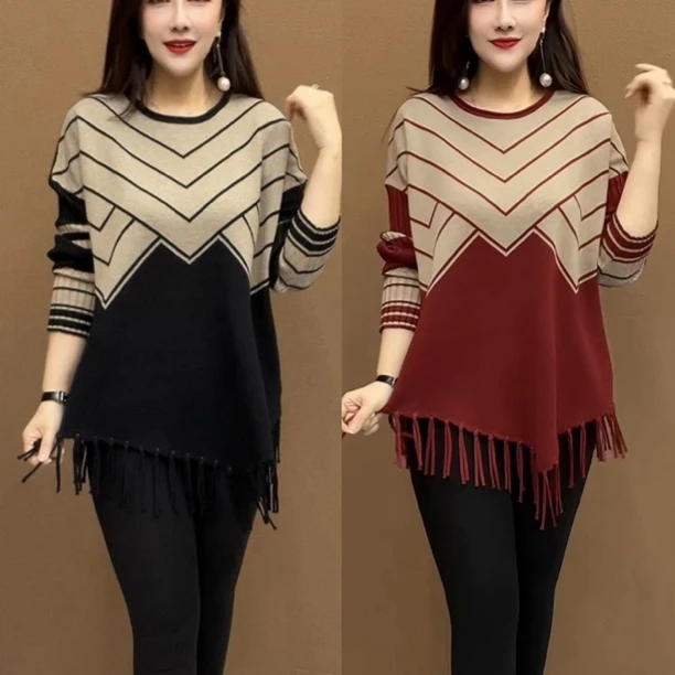 洋气衫女气质不规则流苏上衣855546005