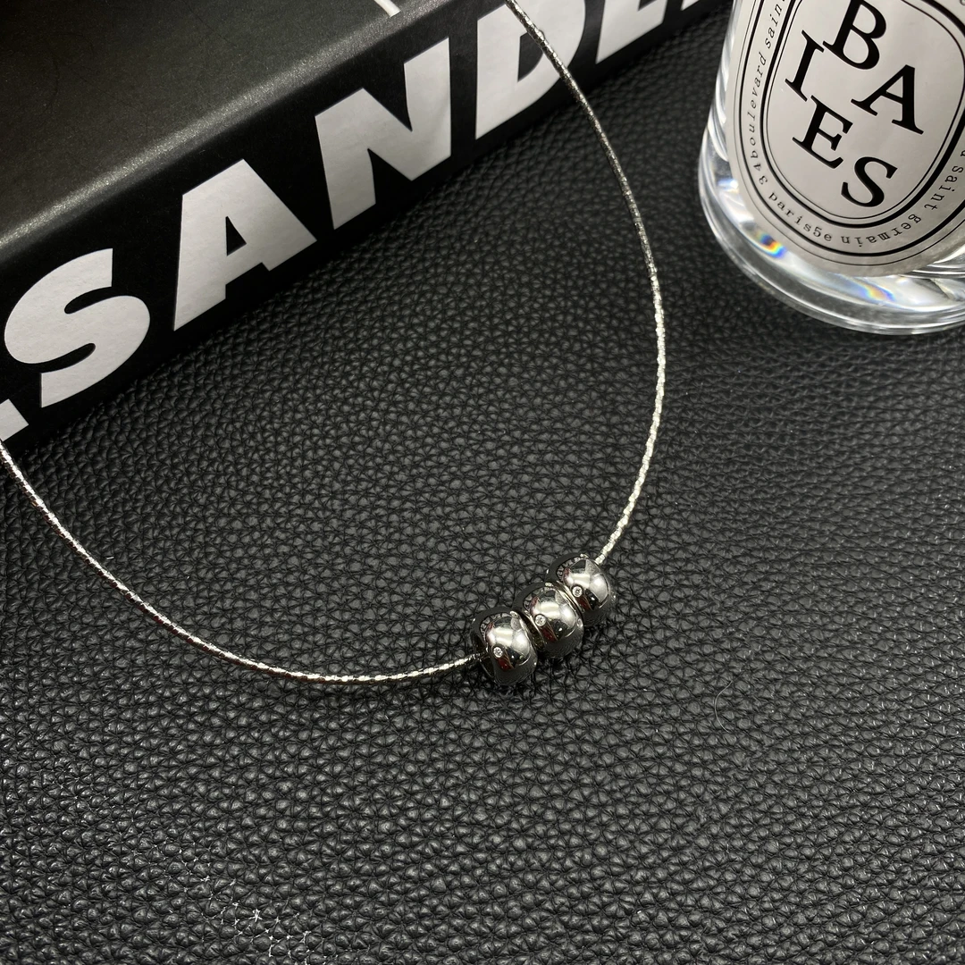 铜合金项链 6359冷淡风时尚气质简约幸运珠百搭项链