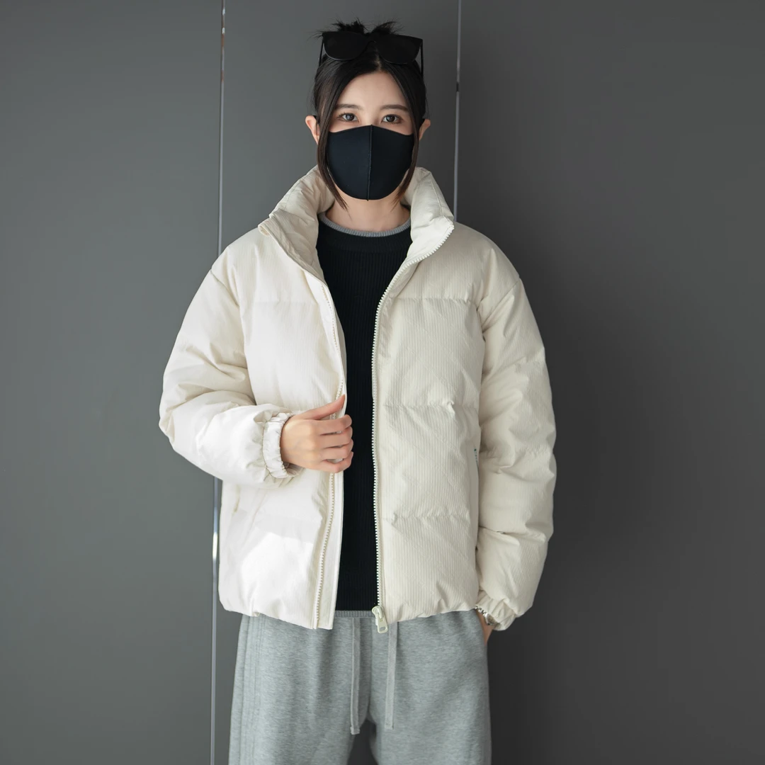 立领羽绒服男士外套2024新款冬季保暖90鸭绒面包服男装羽绒面包服