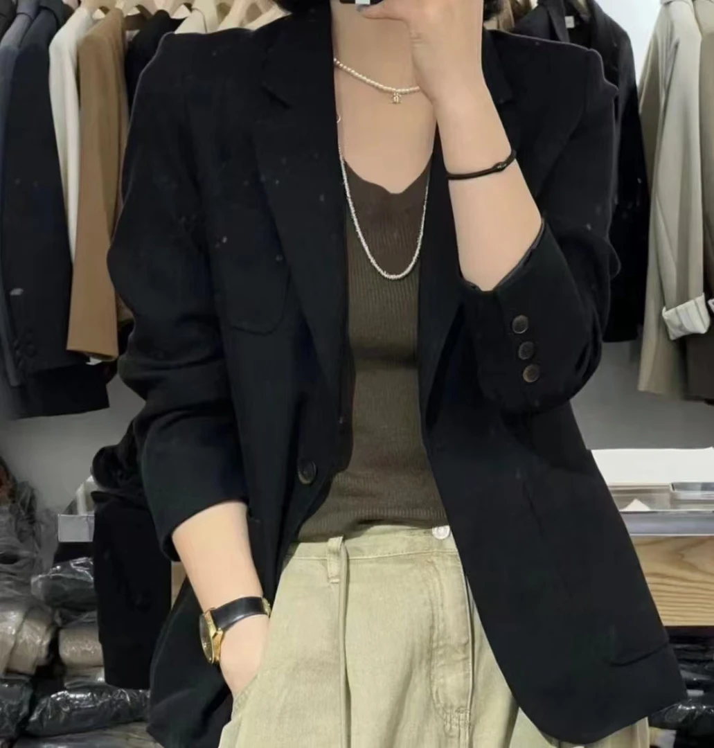 【引引家】2025欧版设计感显瘦小西装气质修身时尚百搭长袖