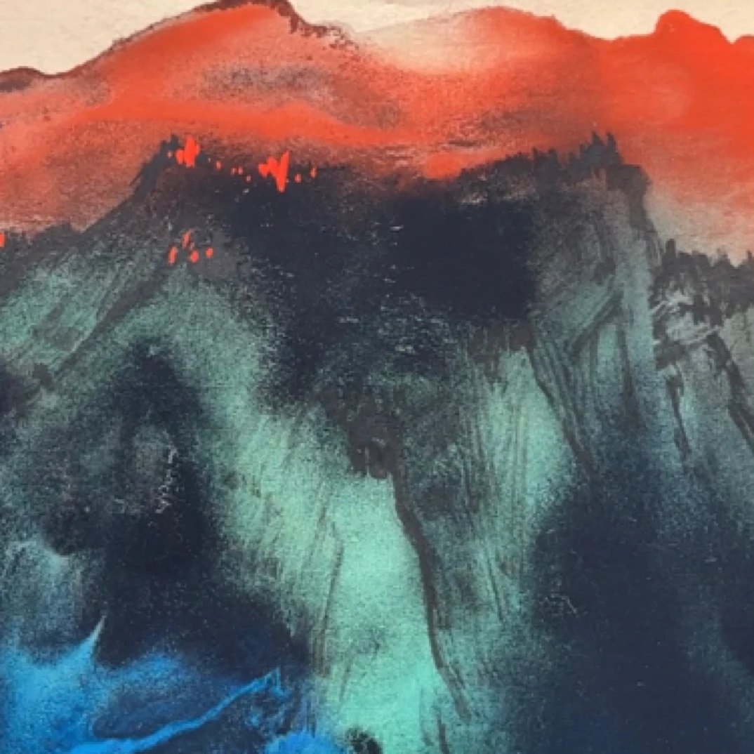 瞿塘泼墨泼彩宣纸原作一平尺