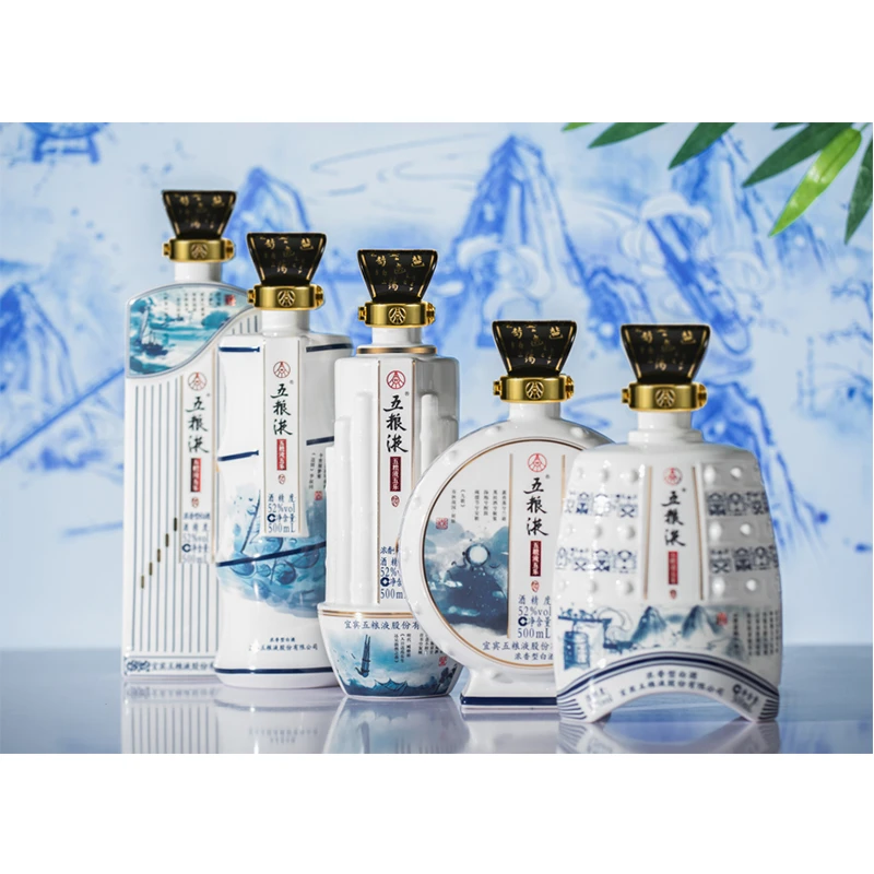 五粮液五乐浓香型白酒52度500ml*5