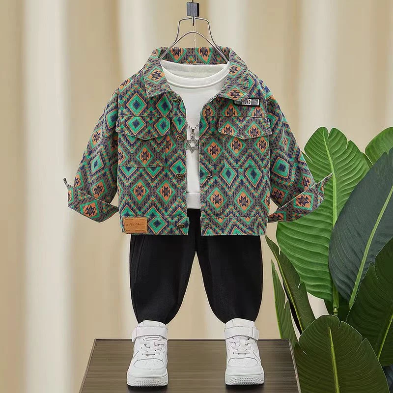 小鱼儿【扣号专用】韩版男童牛仔套