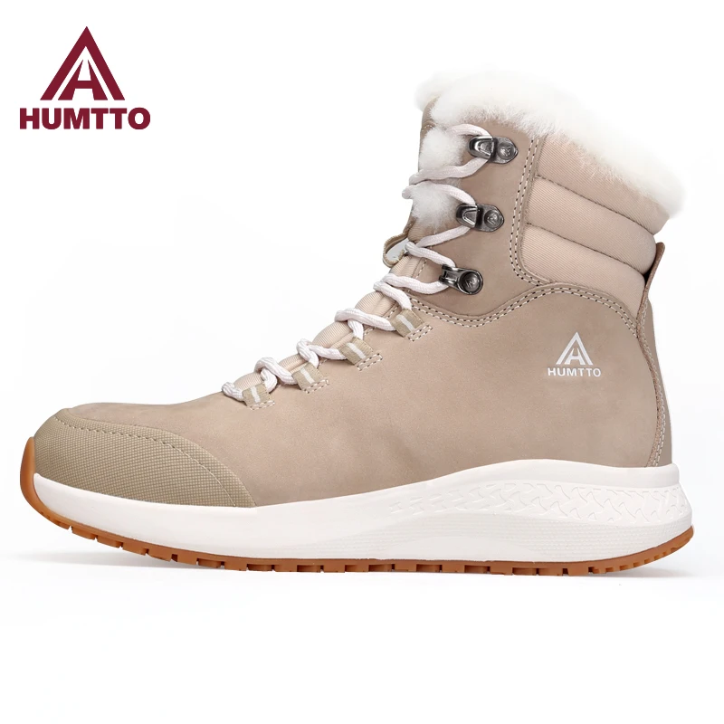 Humtto悍途女鞋2023秋季新款加绒马丁靴厚底雪地靴短靴棉鞋540834