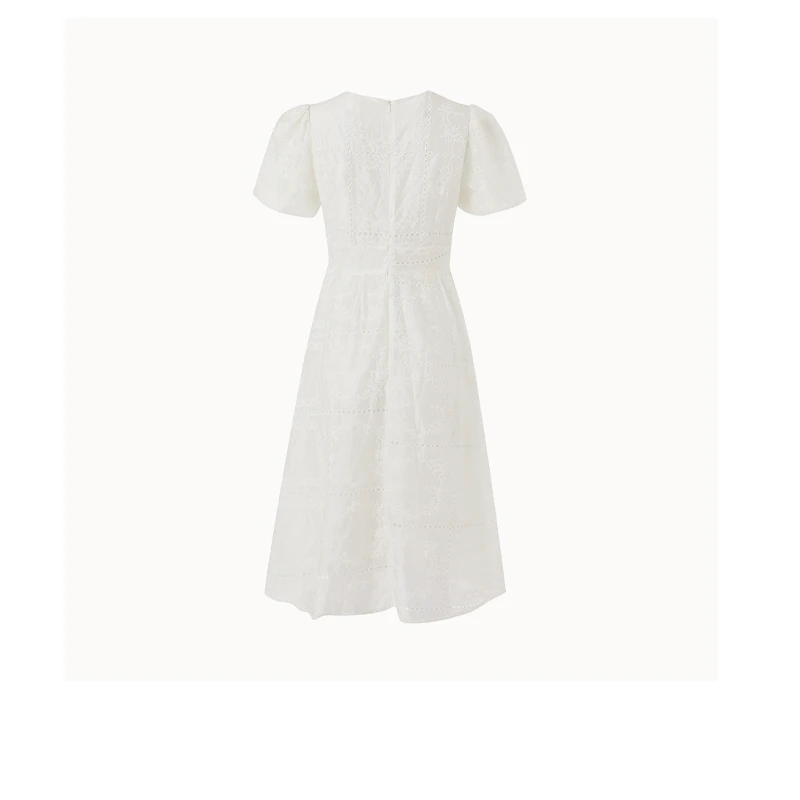 【YZ专属】白色气质显瘦法式收腰女装连衣裙XL7839Z