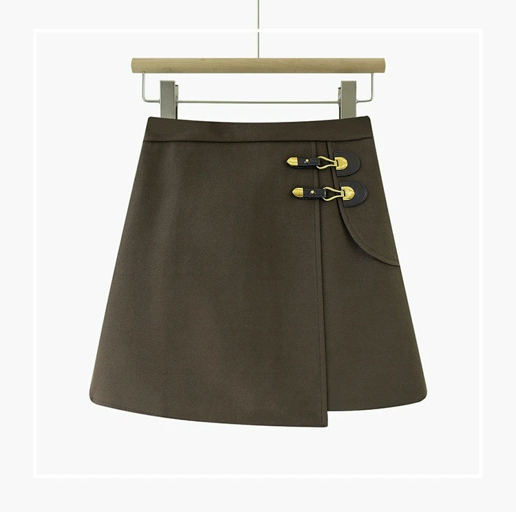 QC高腰百搭时尚显瘦小A裙女装