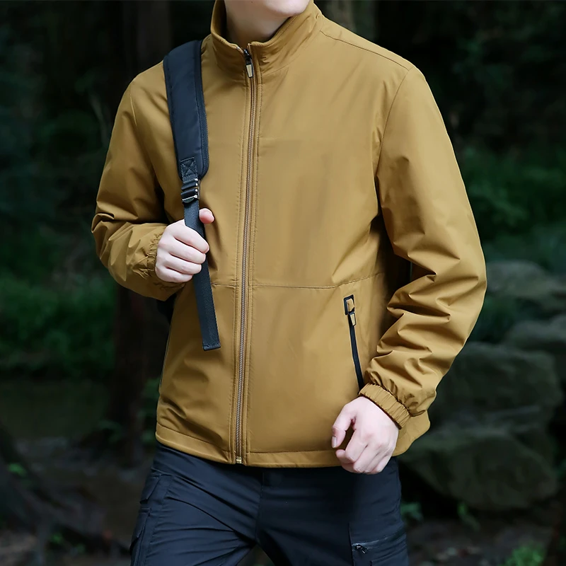 大码2023新款男士抓绒衣运动双面穿夹克卫衣外套加绒冲锋衣内胆摇