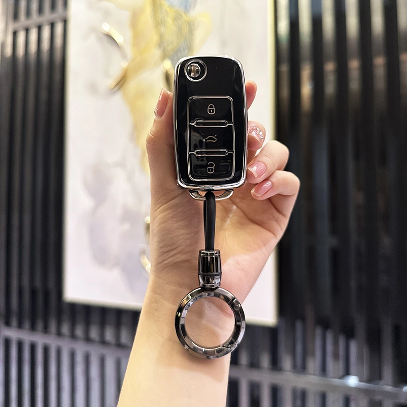 花星海适用于斯柯达汽车钥匙套明锐新速派专用包柯迪亚克gt壳扣包