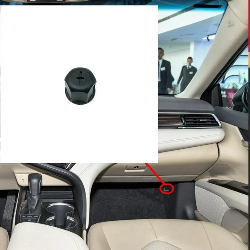 适用于卡罗拉雷凌亚洲龙凯美瑞C-HR奕泽前围侧板脚旁饰板塑料螺帽