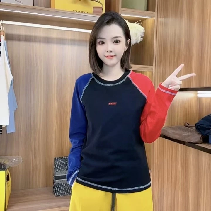 【小秘密】长袖女士秋季T恤秋装时尚圆领休闲百搭秋款长