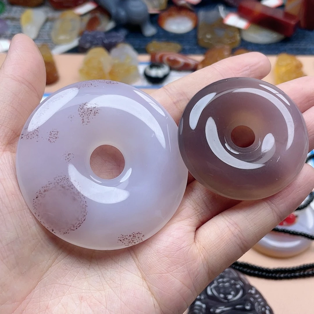 玛瑙/玉髓颈饰合金风**语